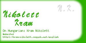 nikolett kram business card